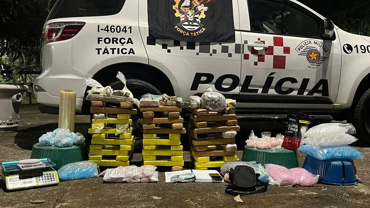 Homem é preso com quase 80kg de drogas em São José dos Campos