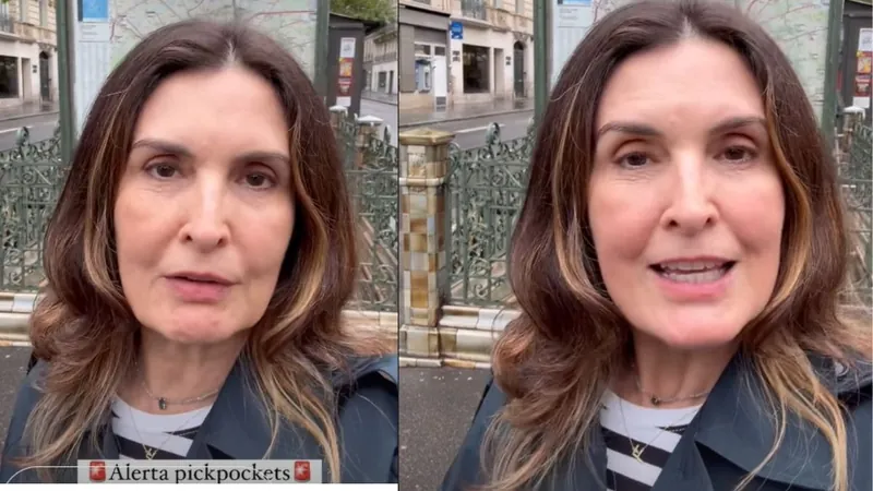 Fátima Bernardes presencia furto em Paris após roubo contra Zico: “Pickpockets”