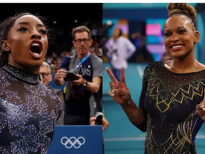 "A gente se orgulha muito uma da outra", diz Rebeca Andrade sobre Simone Biles