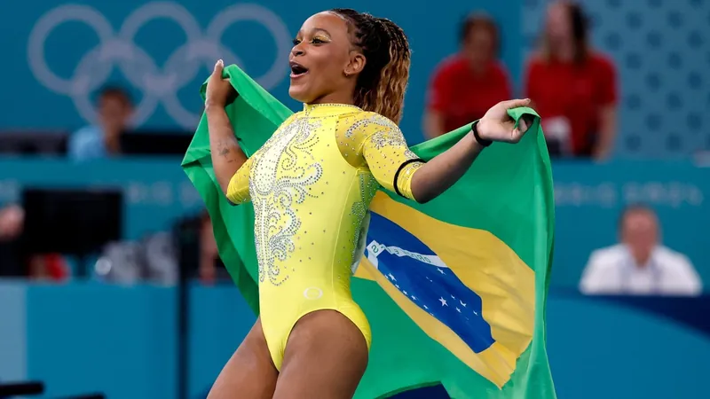 Rebeca Andrade sonha em quebrar recorde de medalhas do Brasil: "Seria gigante"