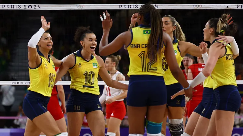 Após set com 74 pontos, Brasil derrota Polônia no vôlei e avança como líder