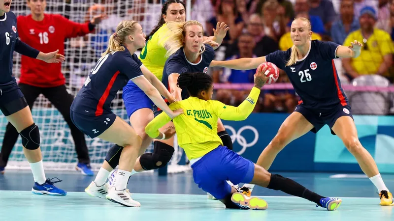 Brasil bate em muro norueguês e é eliminado nas quartas do handebol na Olimpíada