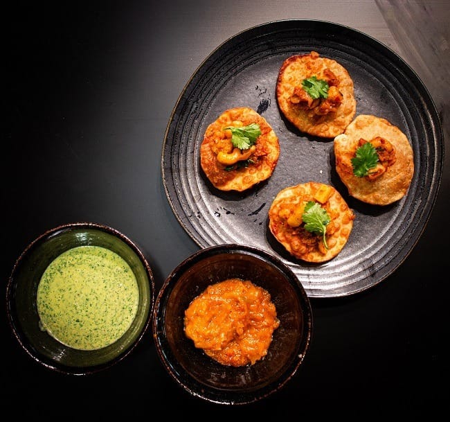 Pani puri de grão-de-bico, batata e castanha | Band Receitas