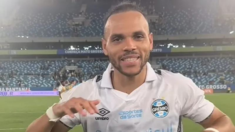 Braithwaite estreia com 2 gols em vitória do Grêmio sobre o Cuiabá; veja lances