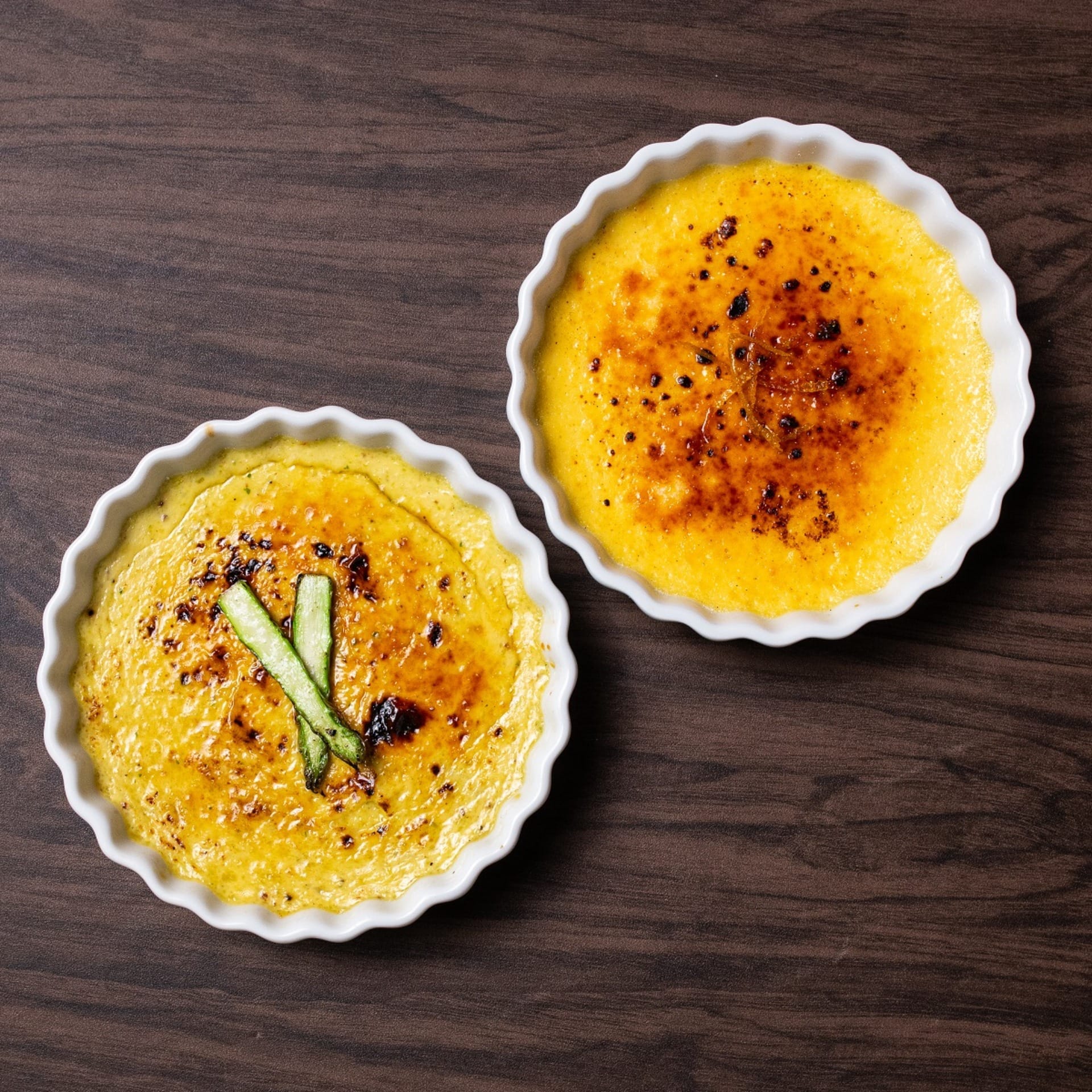 Creme brûlée de aspargos e bacon | Band Receitas