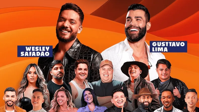 Wesley Safadão e Gusttavo Lima realizam mega live com convidados