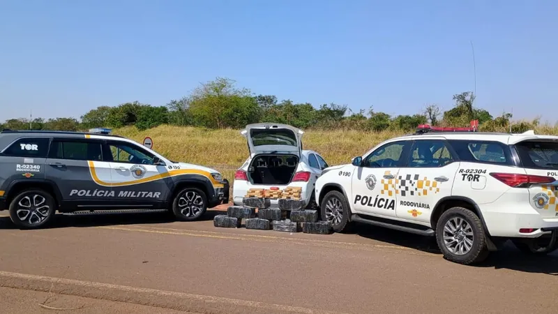 Carro é apreendido com 178 Kg de maconha em Paraguaçu Paulista