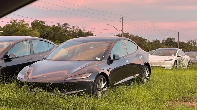 Usuário de rede social flagra centenas de Teslas em campo nos EUA