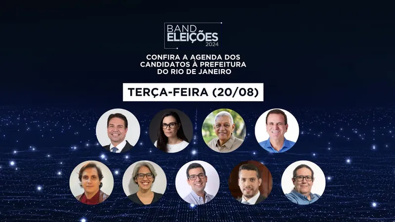 Confira agenda dos candidatos à Prefeitura do Rio nesta terça-feira (20)