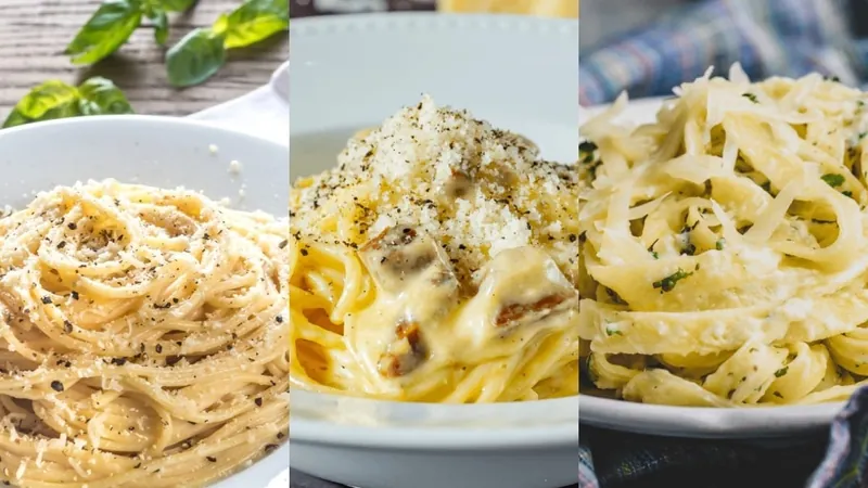 Carbonara, cacio e pepe e alfredo: qual é a diferença entre clássicos italianos?