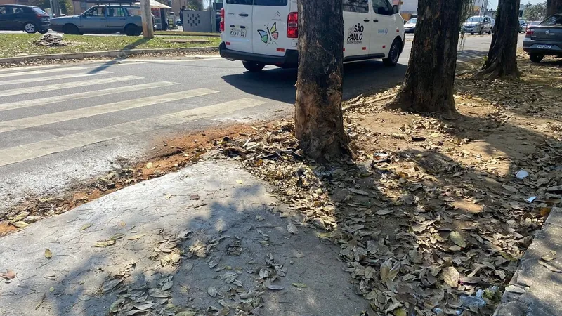 Motorista fica ferido após bater carro em moto e depois em árvore em Taubaté