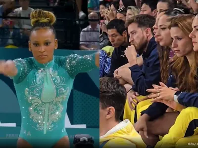 Vídeo mostra reação de ginastas brasileiras com ouro de Rebeca Andrade em Paris