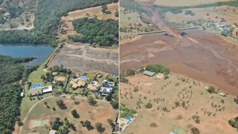 Rompimento de barragem destrói casas e interdita rodovia no Mato Grosso do Sul