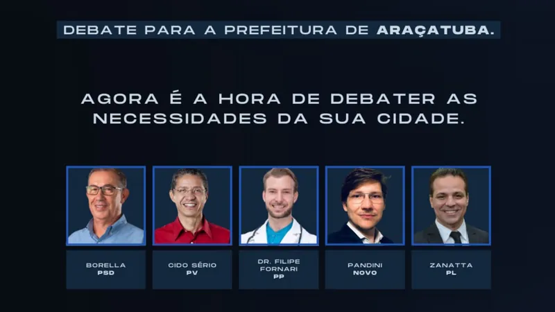 Band Paulista faz debate com candidatos à prefeitura de Araçatuba