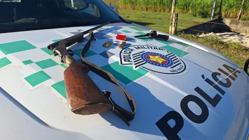 Homem é preso pela PM Ambiental por posse ilegal de arma de fogo em Guaratinguetá