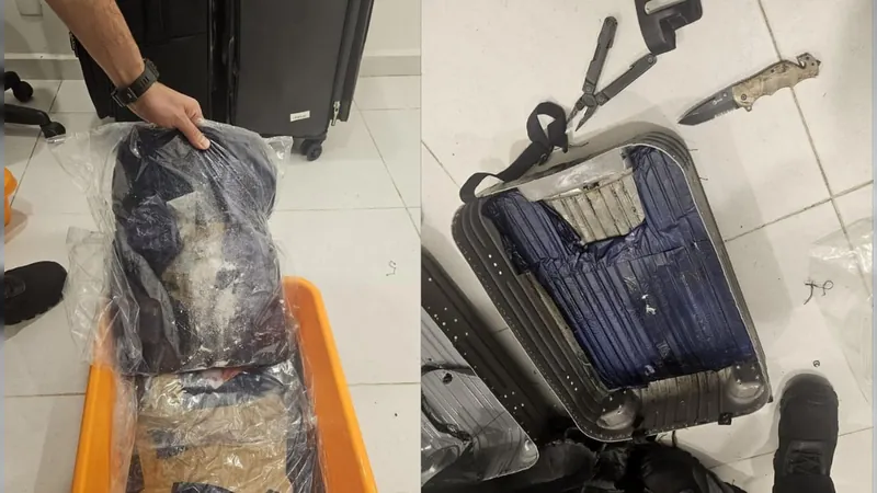 Belga é preso em Viracopos com 3kg de cocaína escondidos na mala