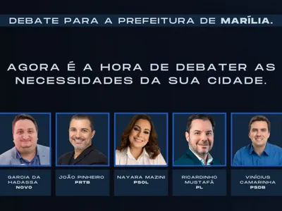 Debate com candidatos à prefeitura de Marília será o último no 1º turno