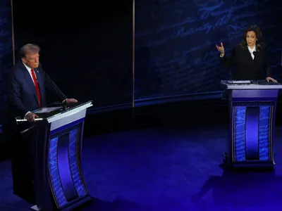 FOTOS: Trump e Kamala regem um ao outro durante debate