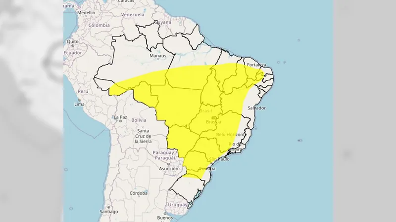 Tempo seco predomina no país e 20 estados estão sob alerta de baixa umidade