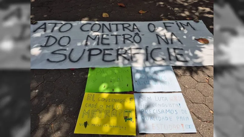 Novo ato contra o fim do metrô na superfície acontece em Botafogo esta segunda-feira (11)