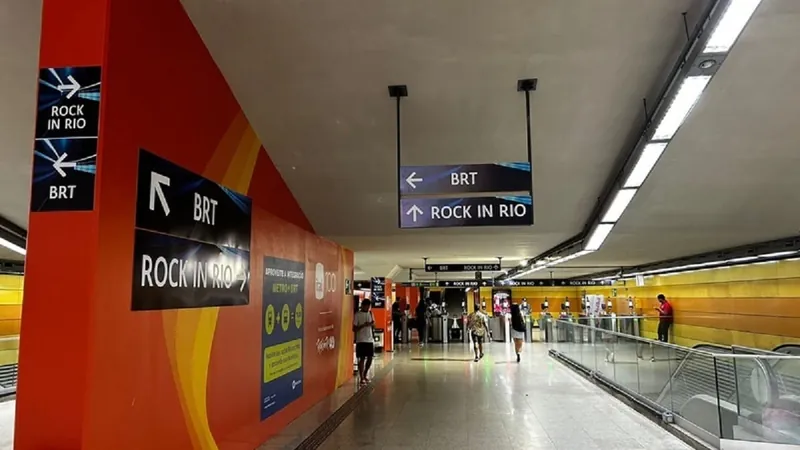 Saiba como o MetrôRio vai funcionar neste fim de semana de Rock in Rio e jogos do Brasileirão