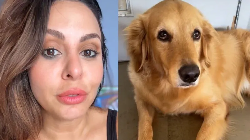 Alinne Rosa leva mordida de cachorro e assusta fãs: ‘Chorei e saiu sangue’