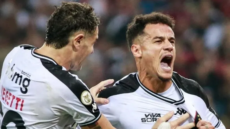 Com gol de Coutinho, Vasco busca empate com Flamengo no fim