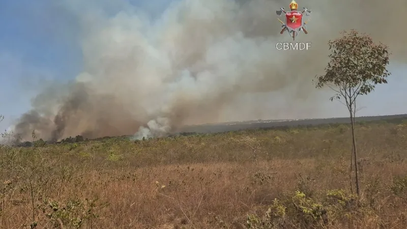 Incêndio de grandes proporções atinge Parque Nacional de Brasília