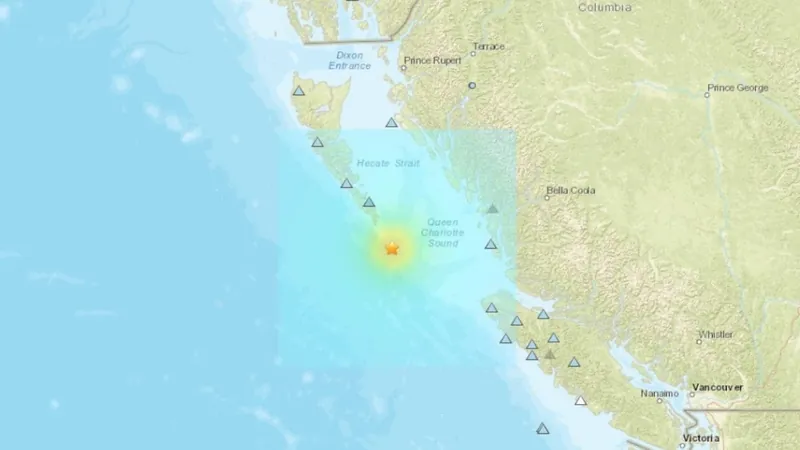 Terremoto de magnitude 6,5 atinge cidade no Canadá