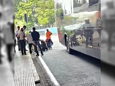 É grave o quadro do idoso atropelado por um ônibus dentro da Rodoviária de Volta Redonda