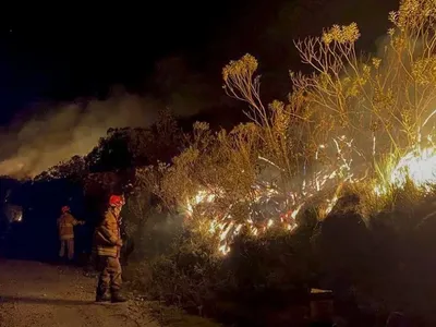 Chuva ajuda a apagar incêndio no Parque da Serra dos Órgãos, no Rio