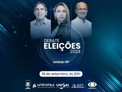 Assista ao vivo o debate com candidatos à prefeitura de Lorena