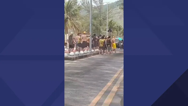 Torcedores de Flamengo e Peñarol brigam antes de jogo válido pela Libertadores