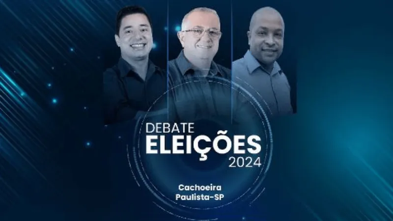 Assista ao vivo o debate com candidatos à prefeitura de Cachoeira Paulista