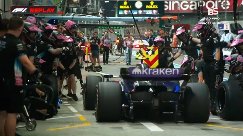 Em seu terceiro GP na Fórmula 1, Colapinto erra box da Williams em Singapura