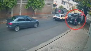 Câmera registra furto de caminhonete em Piracicaba