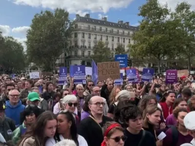 Vítima de estupro por mais de 50 homens durante décadas mobiliza protestos na França