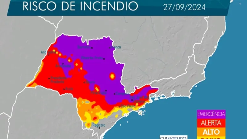 Risco de incêndios florestais aumenta com a alta nas temperaturas