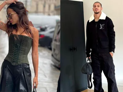 Namorados? Anitta é flagrada com jogador de futebol Vinicius Souza em desfile