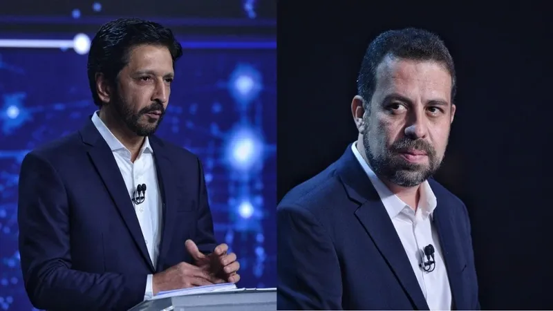 Nunes e Boulos chegam na Band para participar do debate no segundo turno