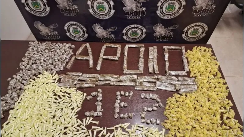 GM de Santa Bárbara d’Oeste apreende bolsa com 1200 porções de drogas em condomínio