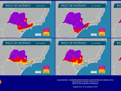 Defesa Civil emite alerta para risco de queimadas no Vale do Paraíba até quarta-feira (2)