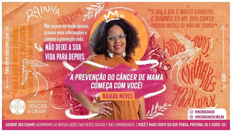 Instituto Vencer o Câncer lança campanha Outubro Rosa para mulheres negras das periferias