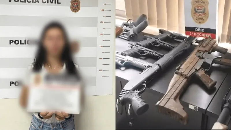 ‘Senhora das armas’ é presa, e polícia apreende arsenal em São Paulo