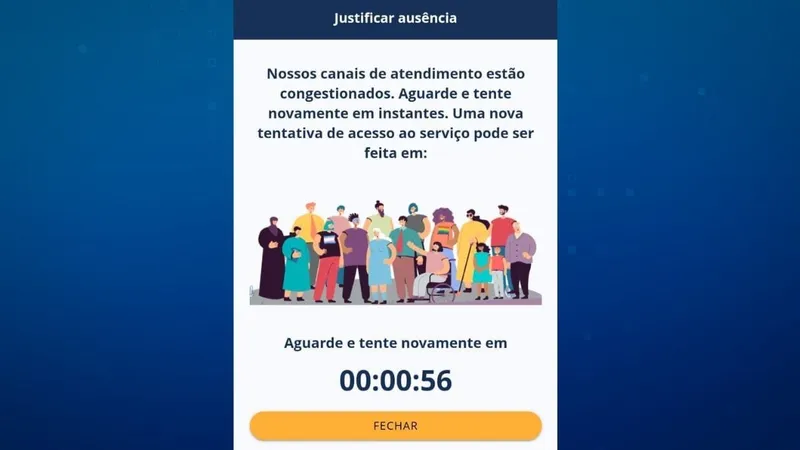 E-título fica congestionado e TRE traz orientações para justificar voto