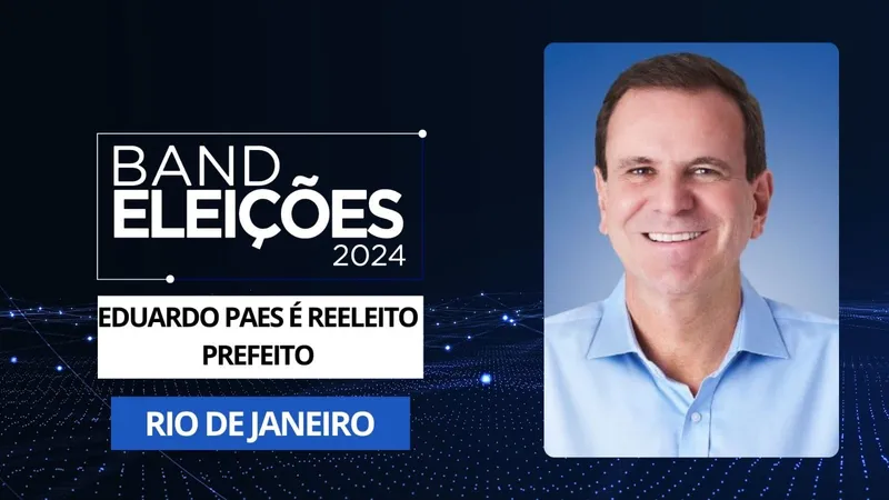 Eduardo Paes, do PSD, é reeleito prefeito do Rio de Janeiro