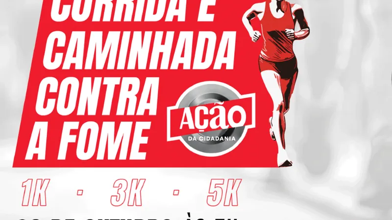 Corrida e Caminhada Contra a Fome da Ação Cidadania está com inscrições abertas