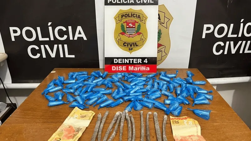 Adolescente é apreendido com porções de maconha, cocaína e dinheiro