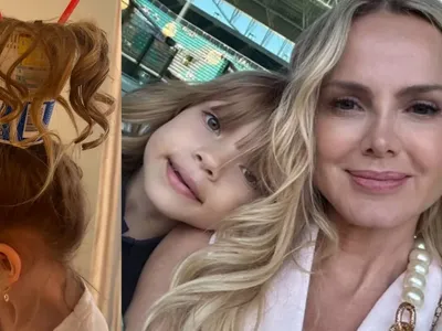 Eliana entra na moda e faz 'Dia do Cabelo Maluco' na filha