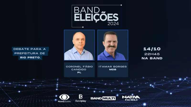 Band Paulista terá debate com formato inédito em Rio Preto